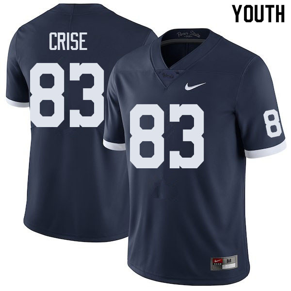 Youth #83 Johnny Crise Penn State Nittany Lions College Football Jerseys Sale-Retro